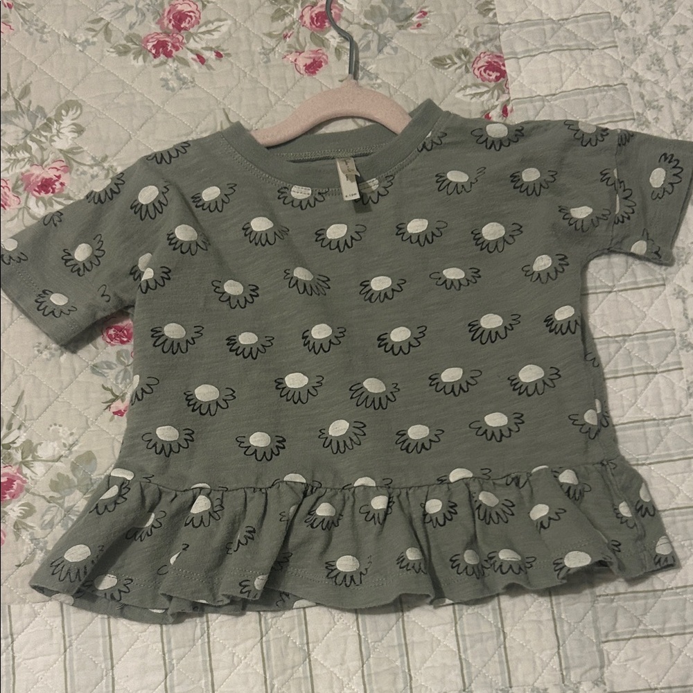 Rylee + Cru Olive Floral Kids Tee